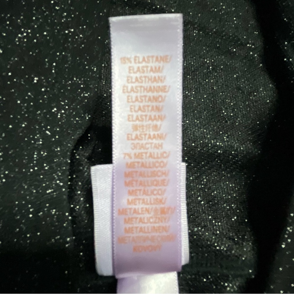 Savage x Fenty Jumpsuit Small Black Glitter Hooded Loungewear Zip Up Stretch - Picture 12 of 14